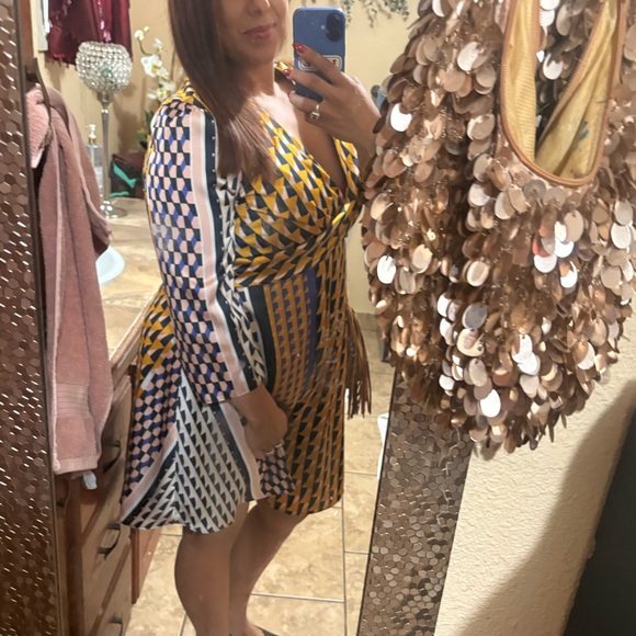 Silky Bar III Dress with slip under ! - Picture 3 of 7